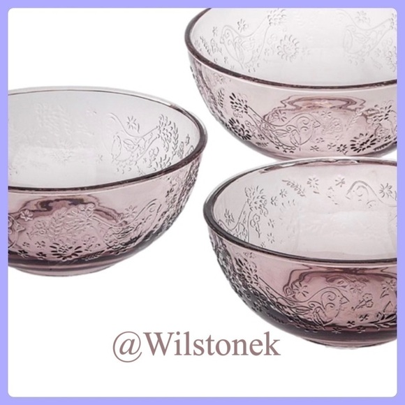 The Pioneer Woman 3 Piece Glass Prep Bowl Set Rose - Picture 1 of 4